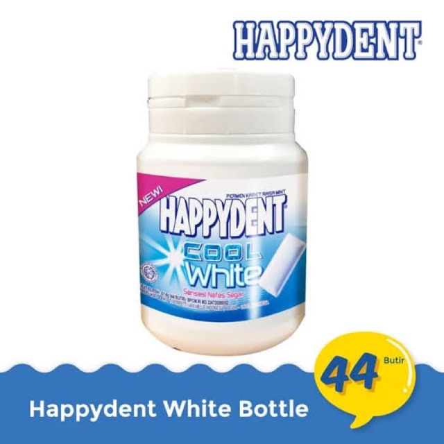 

HAPPYDENT WHITE BOTOL 44BUTIR