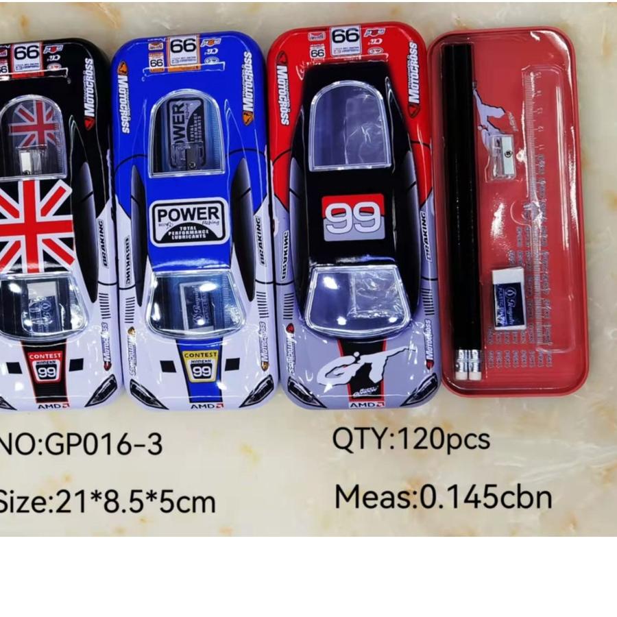 

spesial❤FREE BUBBLE WRAP + DUS Tempat Kotak Pensil Jumbo 2 Tingkat Mobil Karakter + Study Set GP 008/ 062/ 016