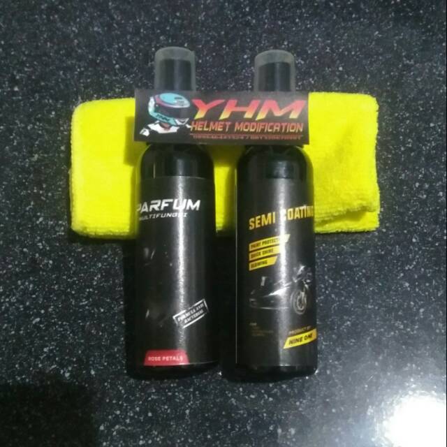 Paket perawatan helm ( semi coating / parfum / kain microfiber)