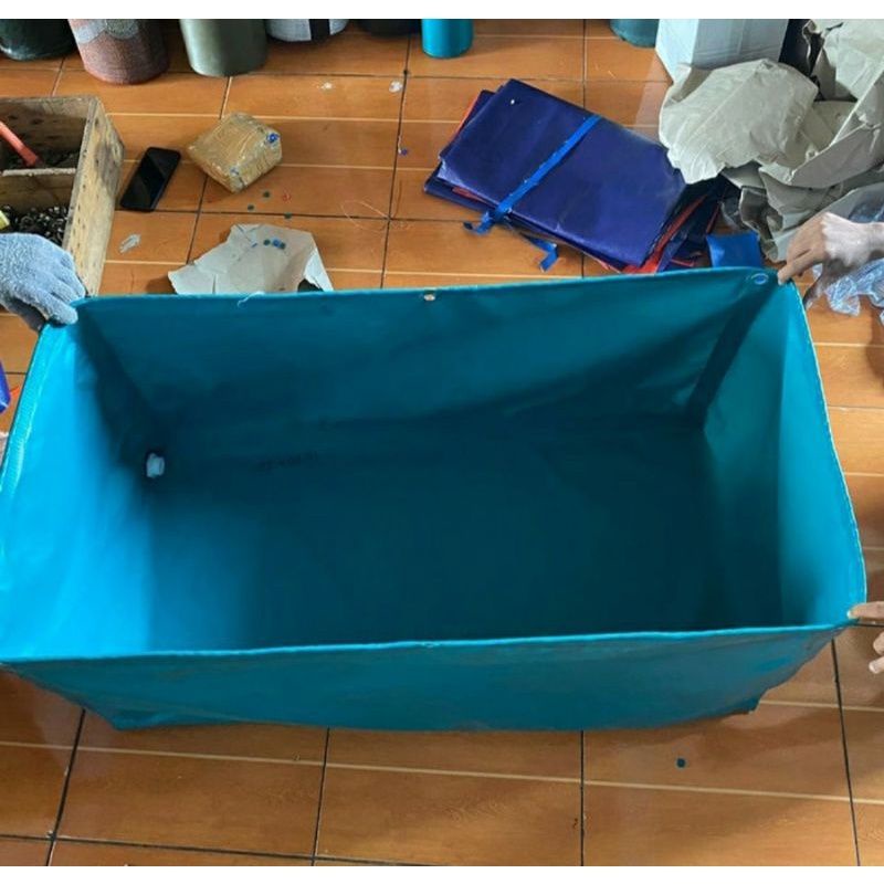 terpal kolam orchid semi karet 100×50×50