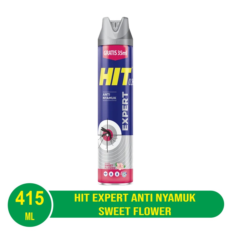 HIT Expert Aerosol Anti Nyamuk Sweet Flower 200ml / 415ml / 600ml
