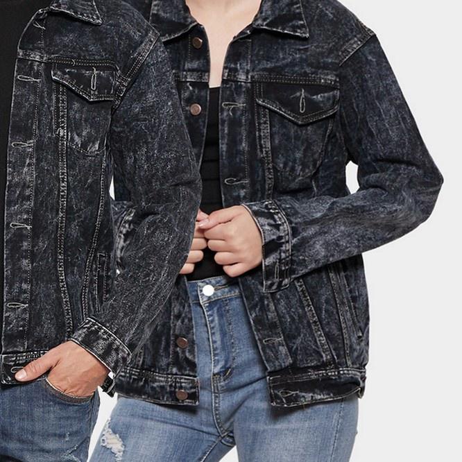 ➳ Jaket Jeans Denim Couple / Jaket Jeans Berpasangan / Jaket Jeans Cewe dan Cowo - MAROON ♕