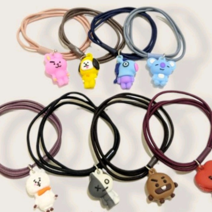 Kuncir Rambut BTS BT21 Polos / Ikat Rambut Hairband Anak Bangtan KPOP