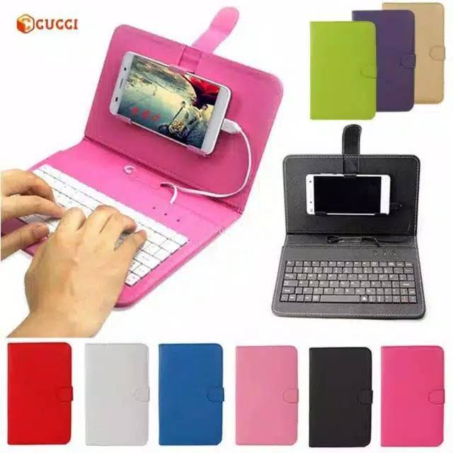 Keyboard Tablet USB/Wired Keyboard Flip Holster Case Cover Skin Protector For OTG Android Phone