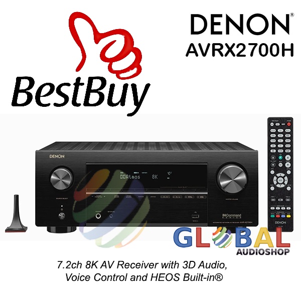 DENON AVR X2700H Dolby Atmos 8K AVRX2700H 7.2 Ch AV Receiver AVR-X2700H AVRX-2700H AVRX 2700 H