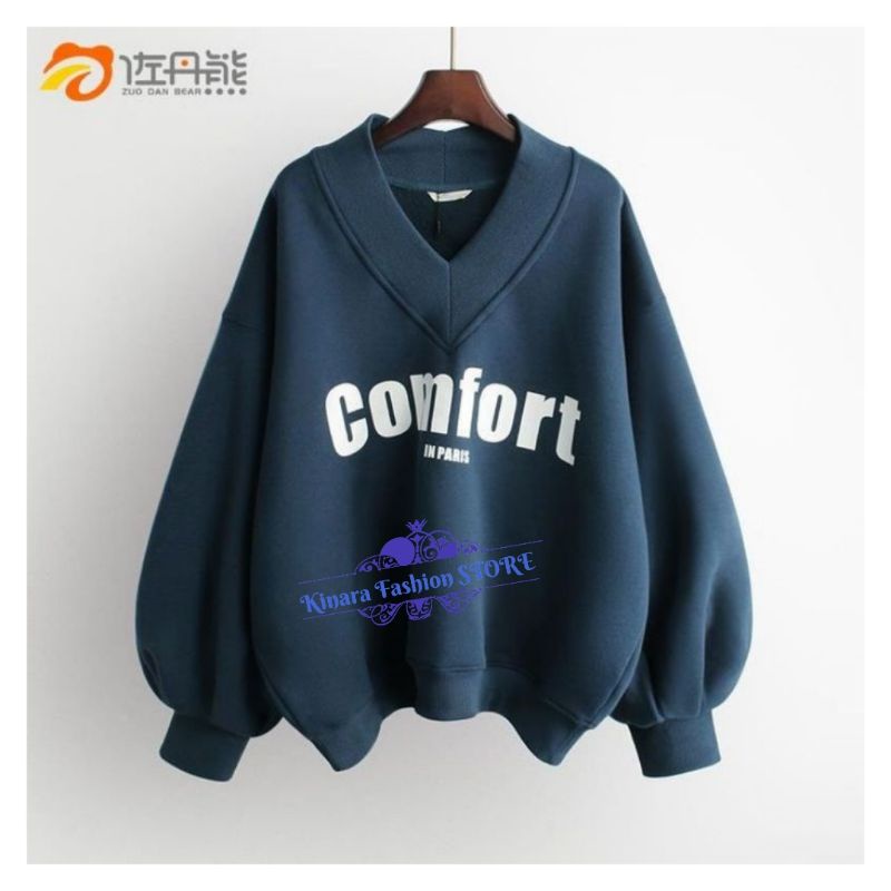 Jaket sweater Crewneck oversize pakaian pria wanita Outerwear Korean Style COMFORT Bahan Fleece