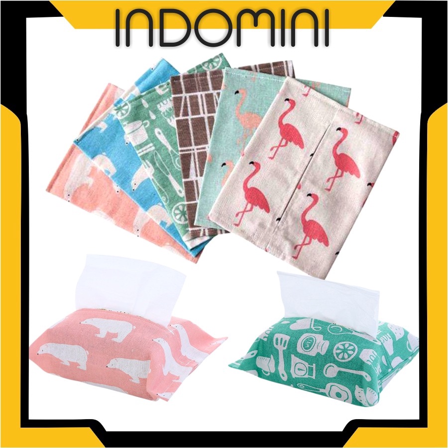 INDOMINI R469 Tempat Tissue Kain / Kotak Tissue Mobil / Kotak Tisu Ruang Tamu Serbaguna