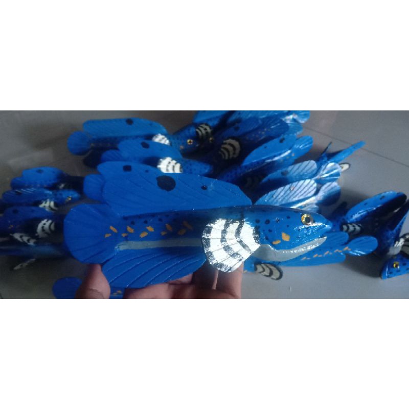 patung Channa pulchra 12cm_ 22cm,asli kayu