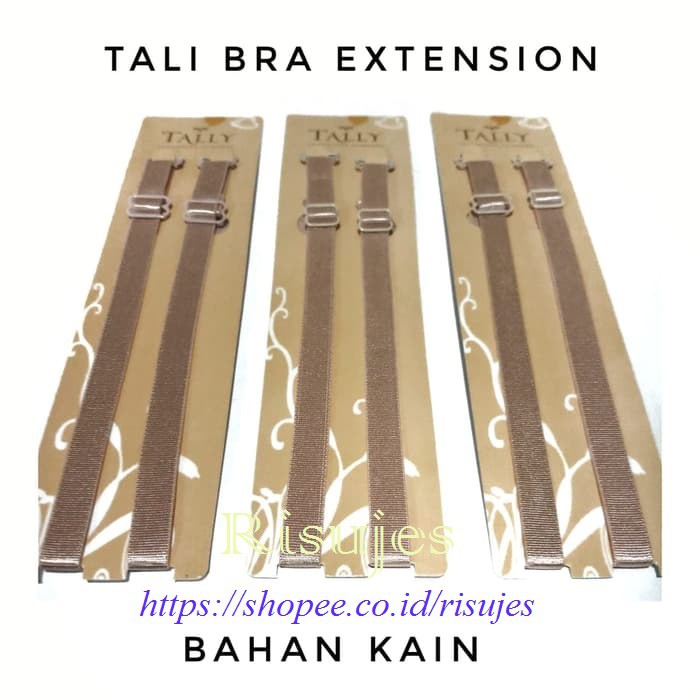 Tali BH Bra Tally Strap Kain &amp; Silicon Transparan Bening Asli Tally