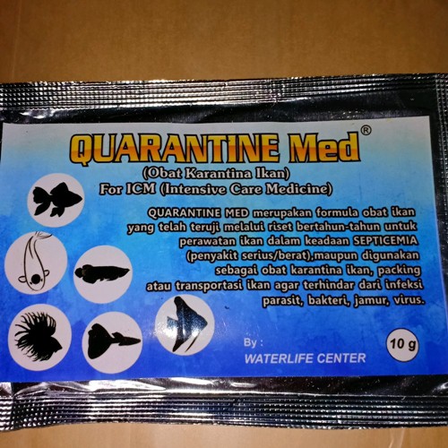 Quarantine Med 10gr Obat Packing Karantina Ikan Penyakit Infeksi Berat