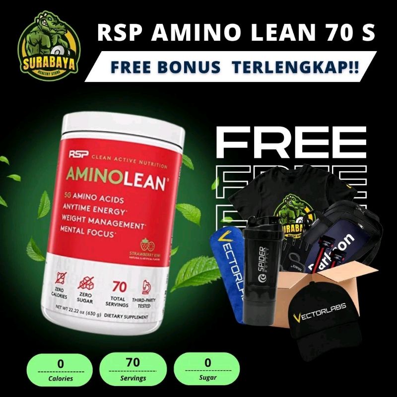 RSP Amino Lean 70 Serving Aminolean BCAA Pre Workout Fat Burner Preworkout Fitness Gym