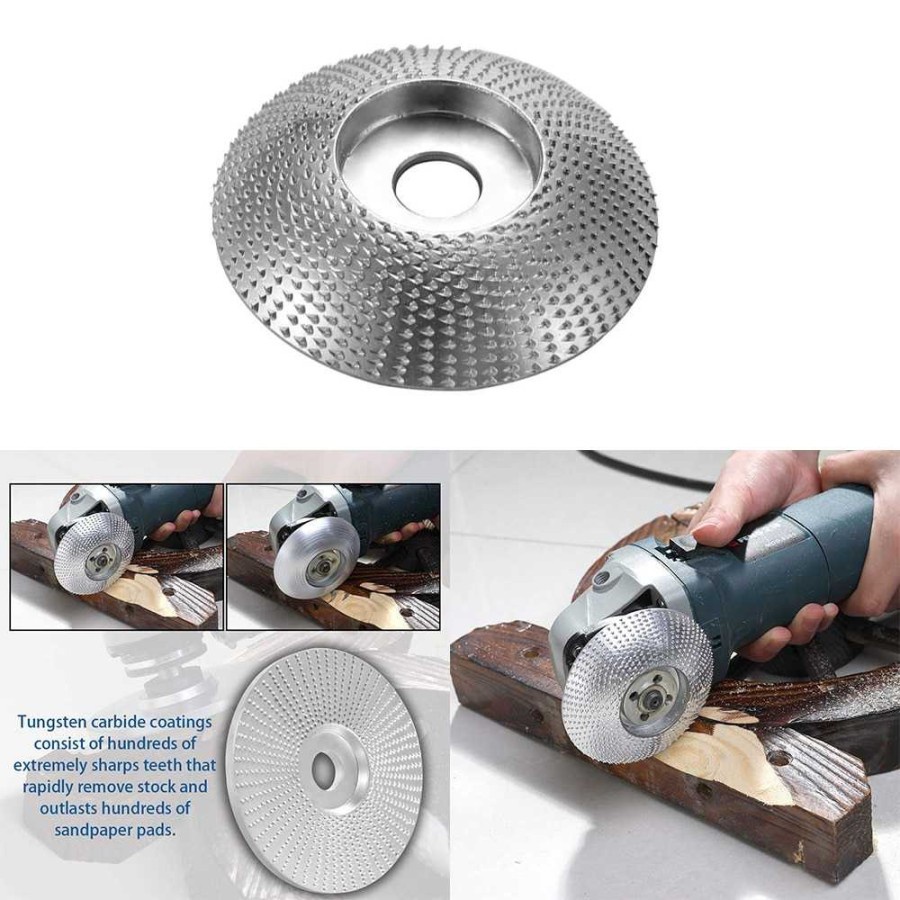 Mata Gerinda Parut Kepala Gergaji Carving Wheel Rotary Angle Grinder Blade Wood Carving Tool 85mm Solid Curve Tungsten Abrasive Grinding Disc Mata Gerinda Parut 85 mm