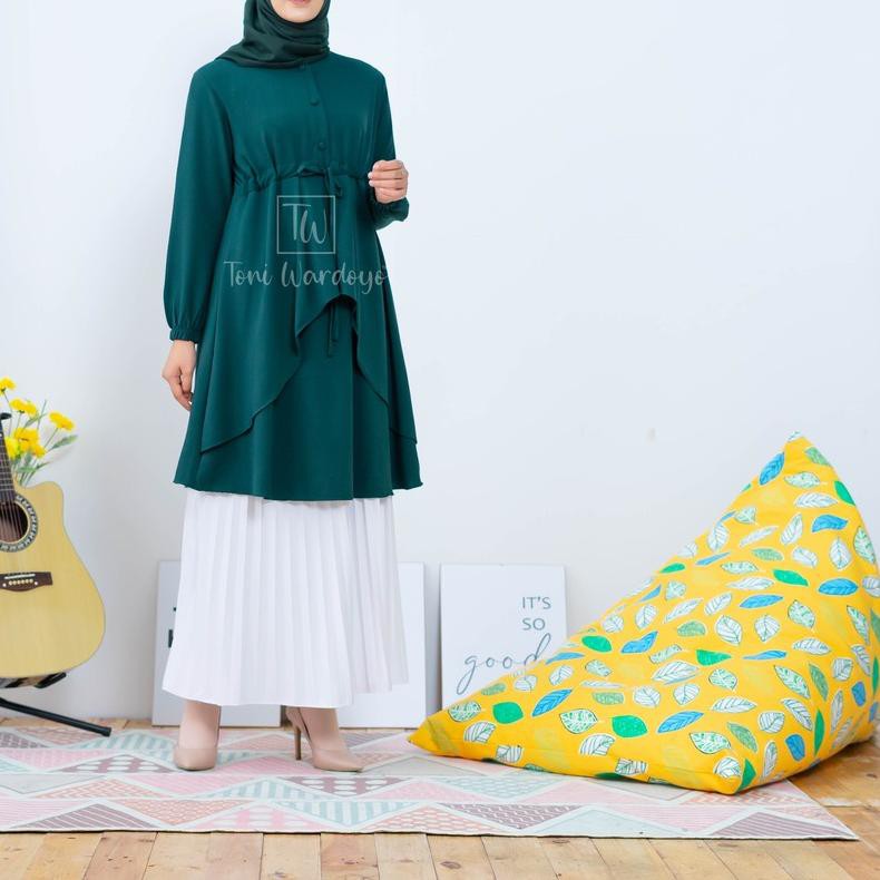 ✾ [Bisa ] Baju Tunik Rempel/Tunik Wanita/Tunik Murah/Tunik Kekinian/Tunik rok/Atasan rok plisket ℮