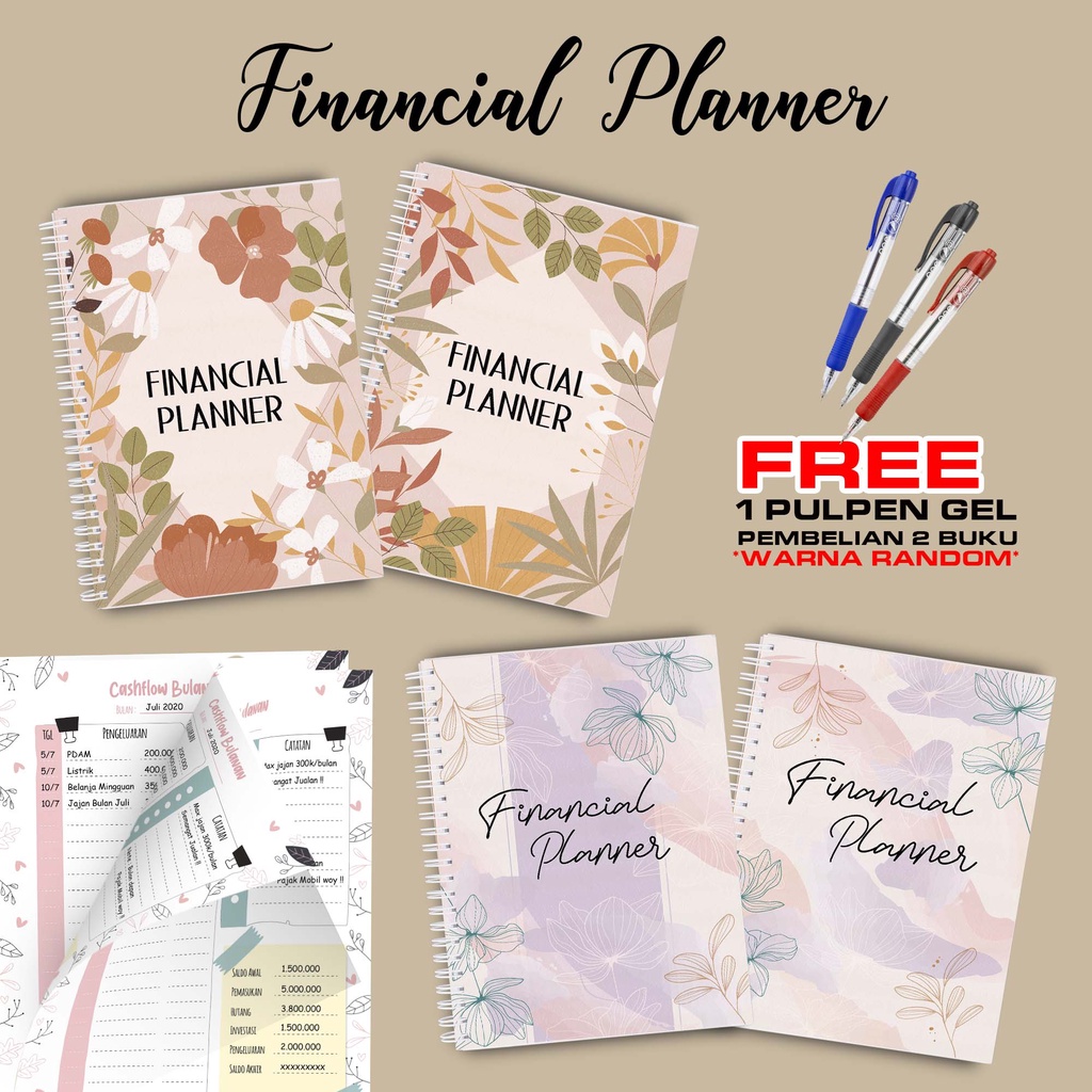 

Hanabi Uang Planner / Financial Planner Beli 2 Buku Gratis Pen Gel Kode FP03