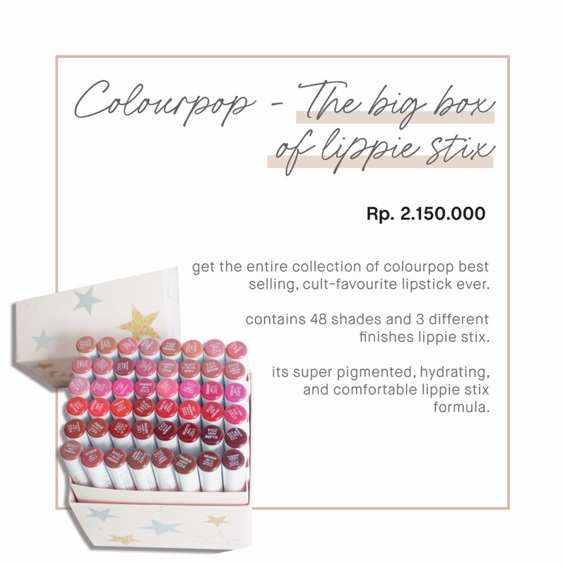 

COLOURPOP - The Big Box of Lippie Stix