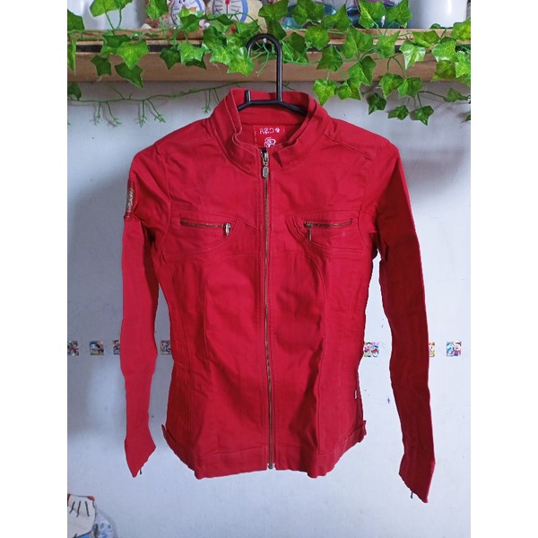 Jaket Jacket Red Up Merah Red