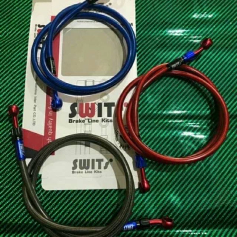 Promo selang rem carbon by swits 100 dan 60cm harga 1pcs