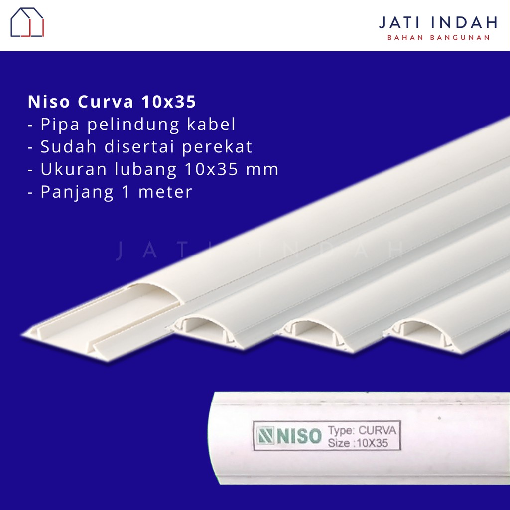 NISO CURVA DUCTING TAPE 10X35 MM PIPA PENUTUP  KABEL  