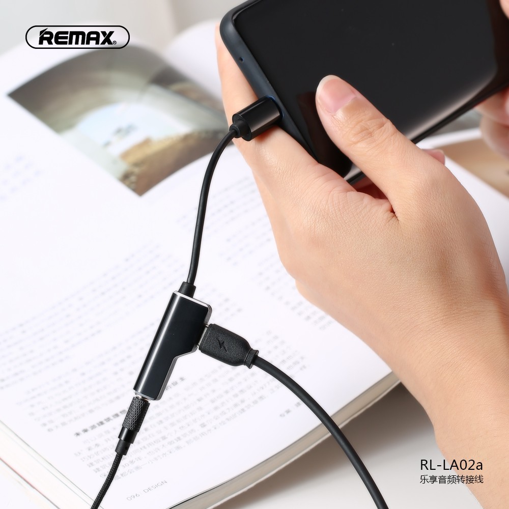 Remax Enjoy Splitter 2 in 1  Type-C &amp; Audio Adapter Cable - 1M