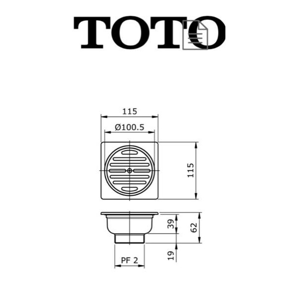 floor drain toto TX1BN ORIGINAL
