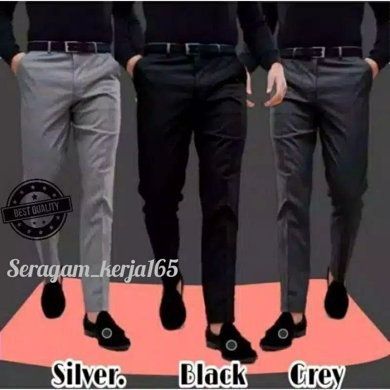 SAKAYOSTORE CELANA KANTOR FORMAL KERJA BAHAN DASAR PRIA SLIMFIT