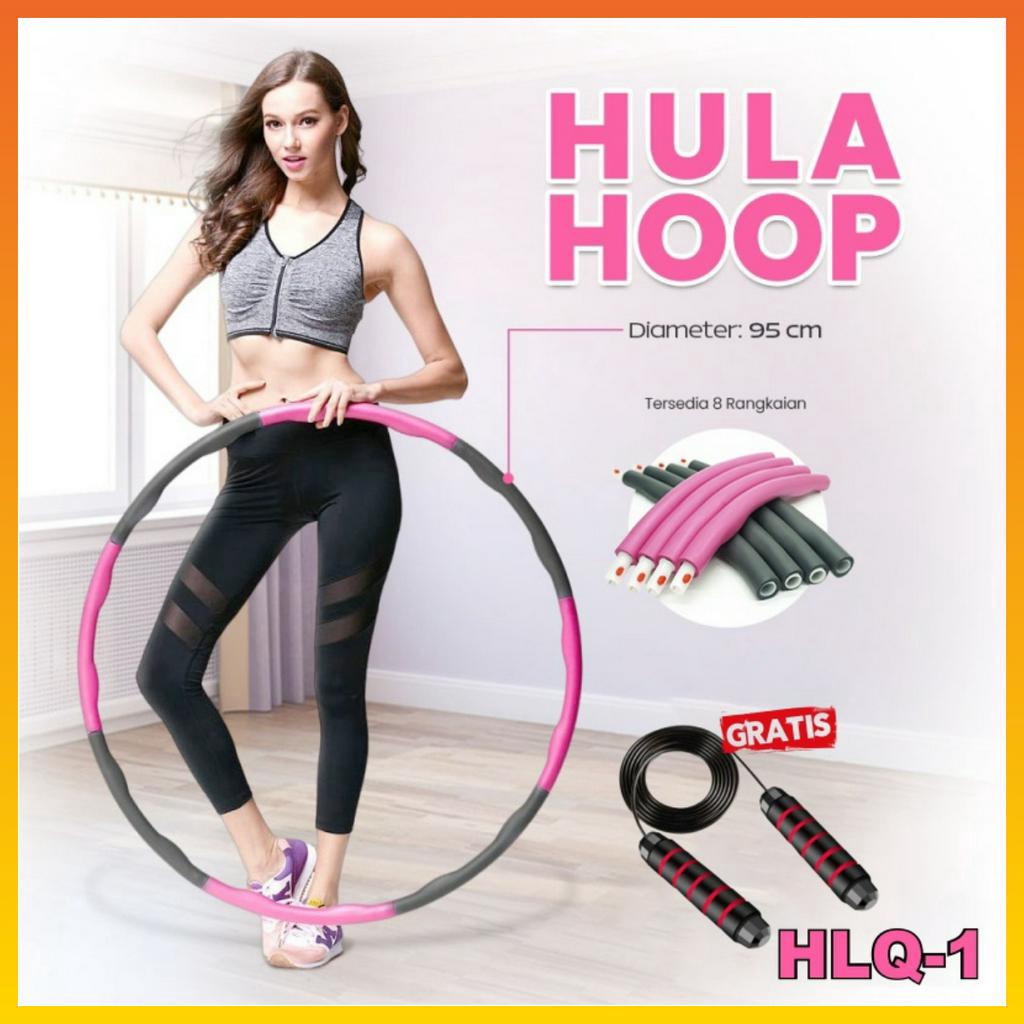 Hula Hoop Foam Bongkar Pasang Hulla Hoop Anak Dewasa Alat Olahraga Senam Hula Hoop GRATIS SKIPING WHFURNITURE