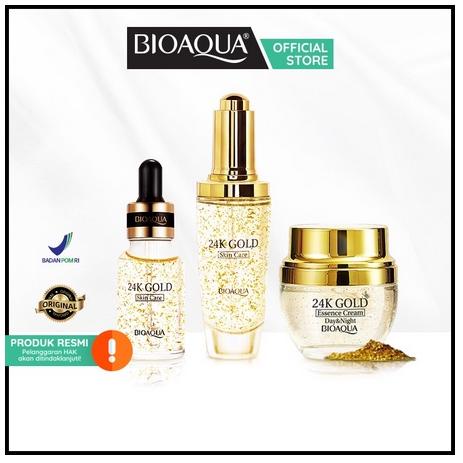 Lacikosme Bioaqua Serum Wajah 24K Gold Essence Cream - Serum Gold Bioaqua Bpom Original