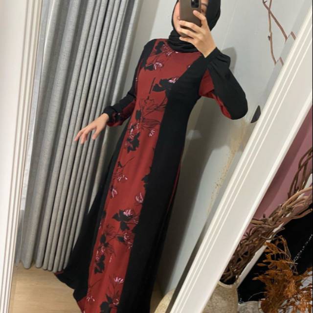 Coral  dress madeira