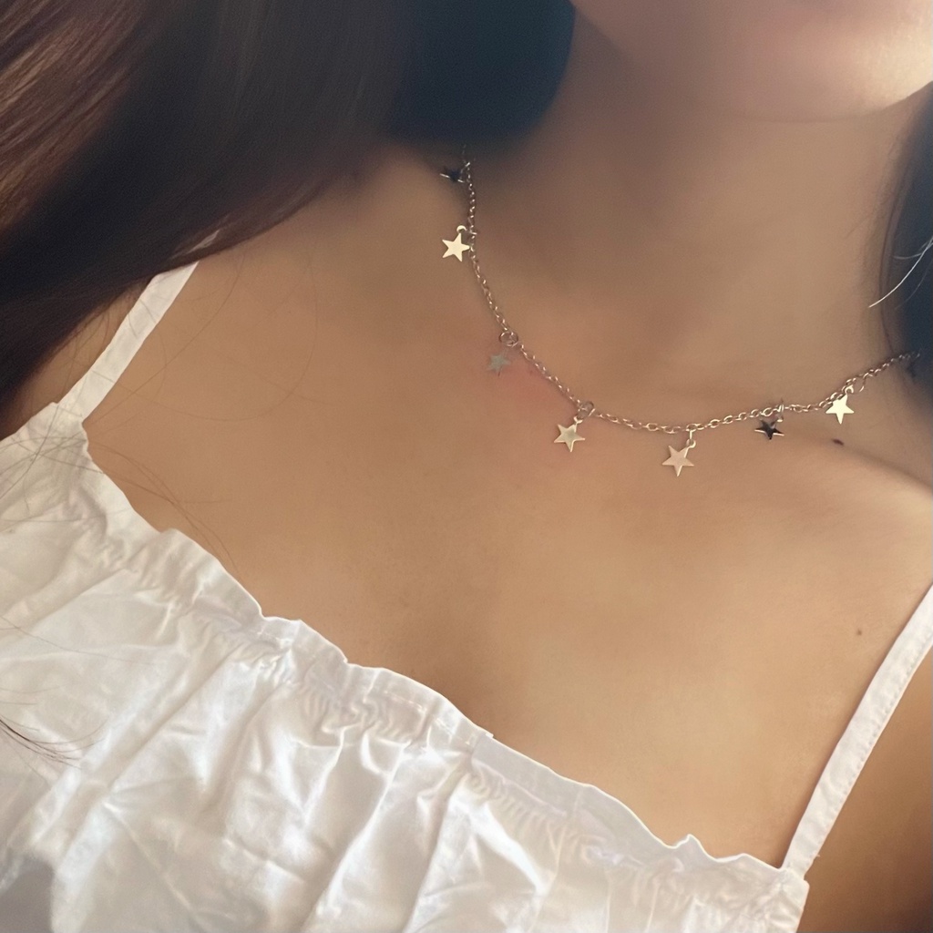 Star Necklace / Kalung Wanita Korea / Aksesoris Wanita / Kalung Rantai / Kalung Aesthetic / Kalung Bintang / Choker