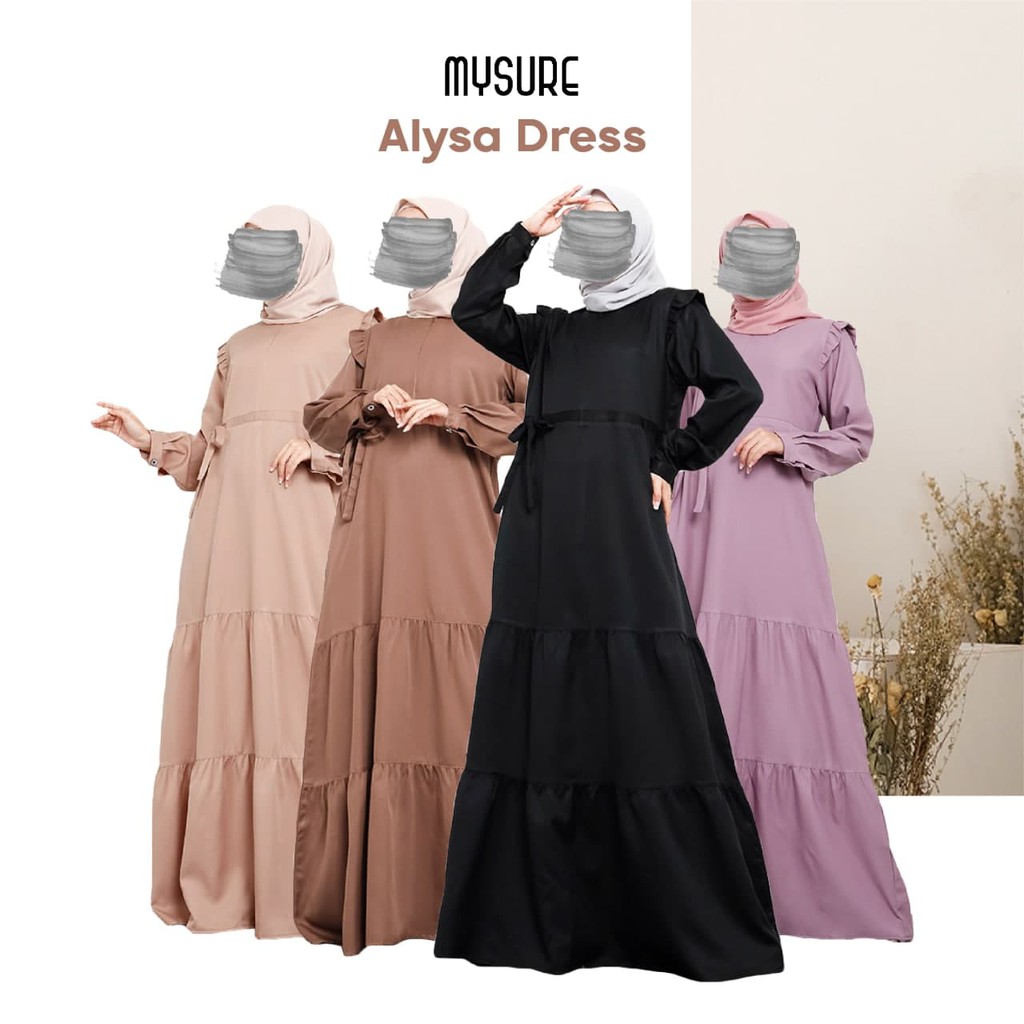 Alyssa Dress Gamis Syari Simpel Cantik