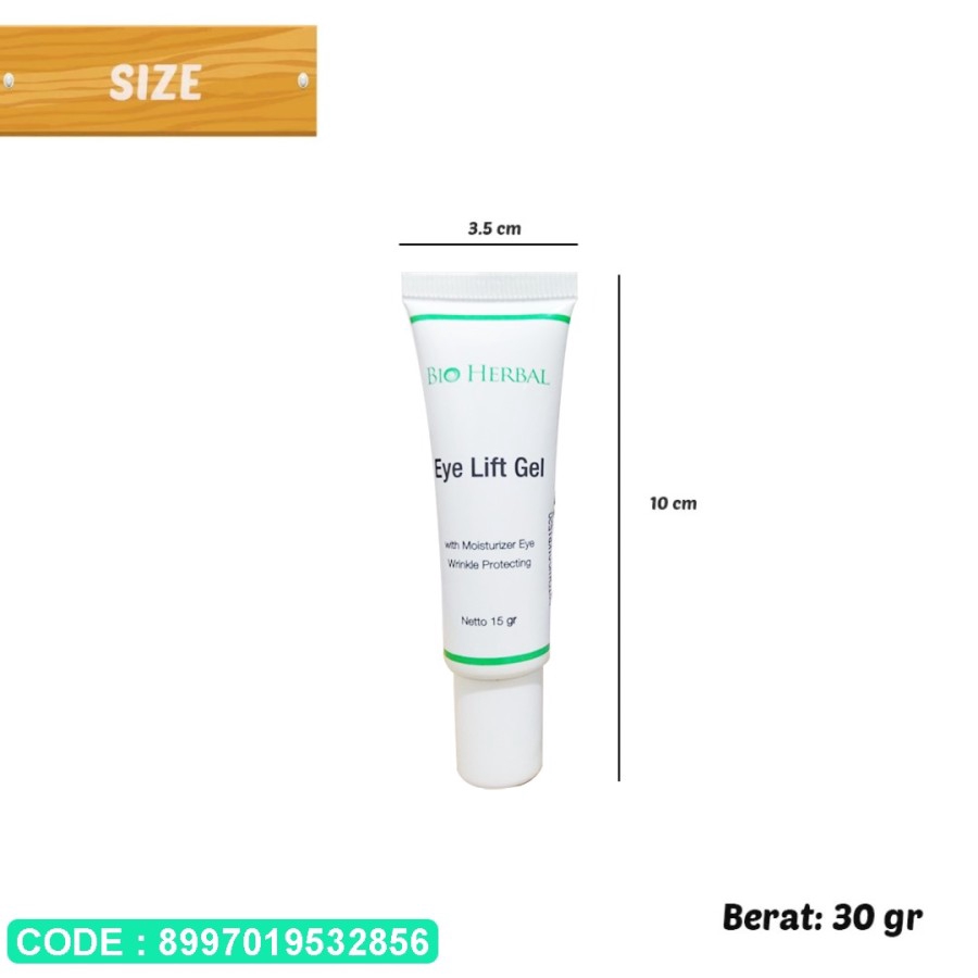 penghilang mata panda dan kerutan ampuh. BIO HERBAL EYE LIFT GEL BPOM