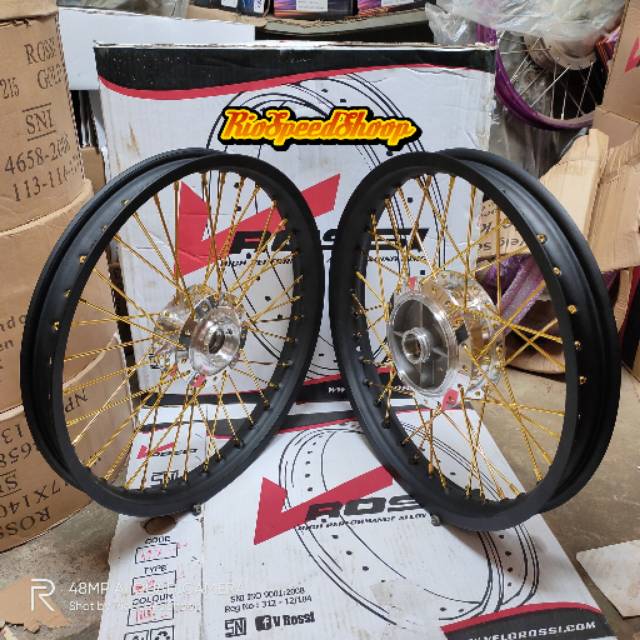 Velg Pelek Paketan Rx King Ring18 160-185 JariJari Gold Velg Hitam