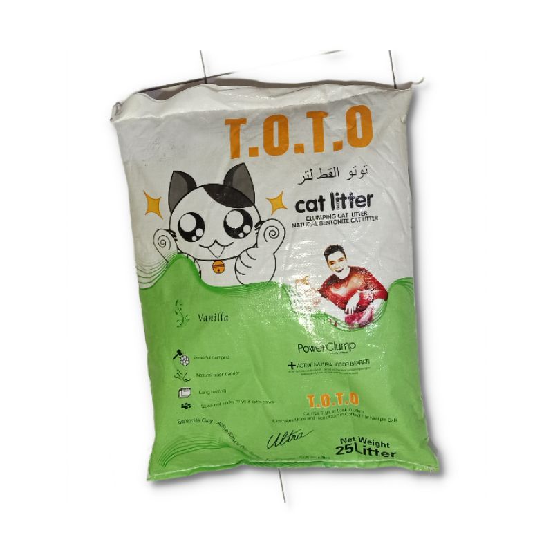 toto pasir kucing gumpal wangi 25 liter