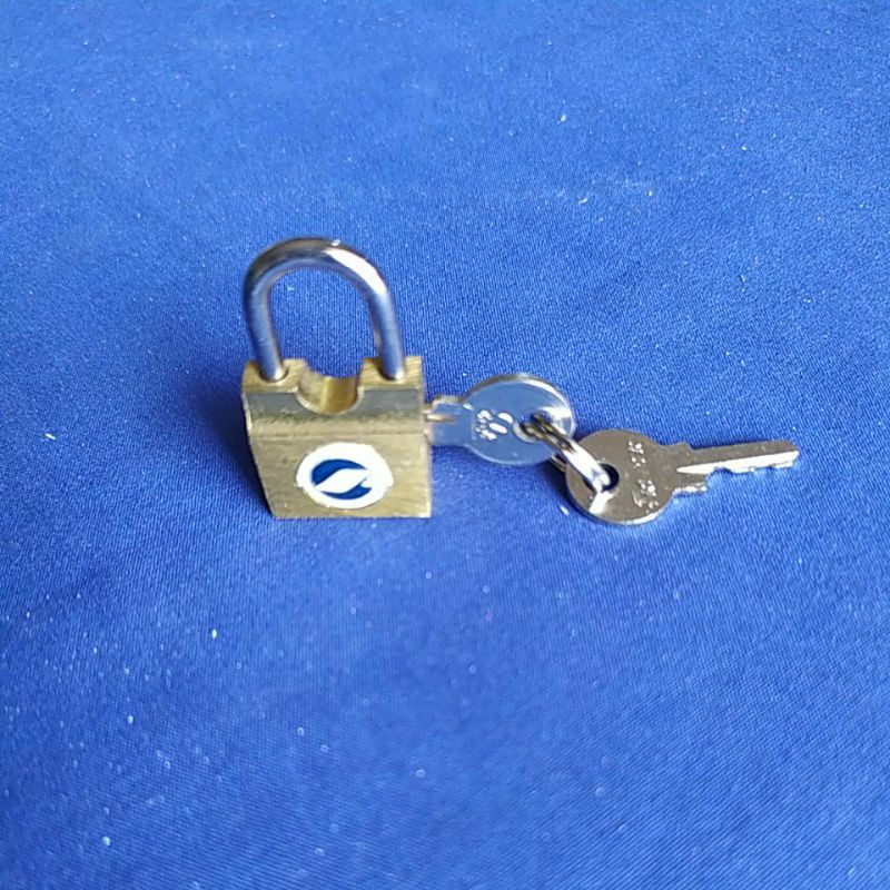 Gembok Samping kuningan koper tas Brass Padlock Side Open Freder 20 mm