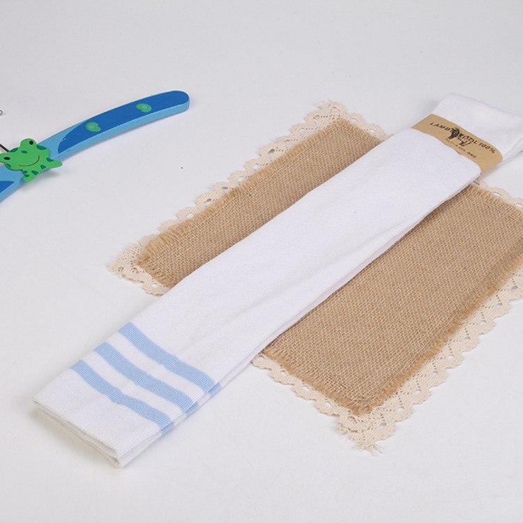 OKST overknee socks kaos kaki panjang sepaha over knee black hitam 3 strip-putih strip biru mud