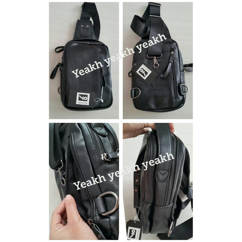 TAS SELEMPANG PRIA IMPOR KULIT KOREA STYLE. -TAS ISHIYA VSA-