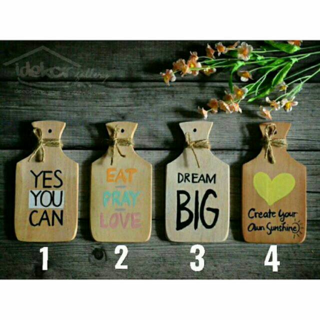 Custom Hiasan Dinding  Pajangan  Kayu  Motivasi Shabbychic 