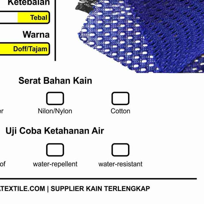 ➣ (PERMETER) Bahan Kain Jala Kain Mesh Jaring Dalaman Jaket ✴
