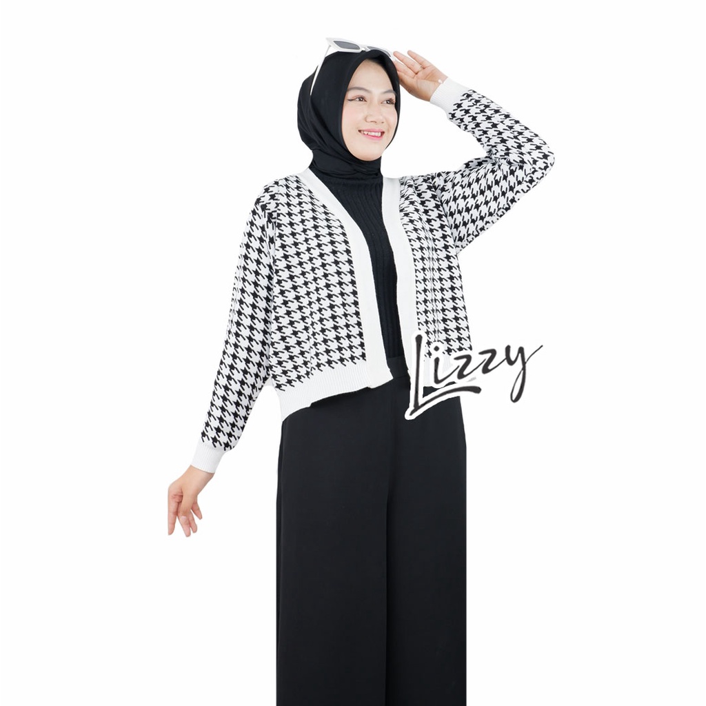 Lizzy - CARDIGAN HOUNDSTOOTH PREMIUM