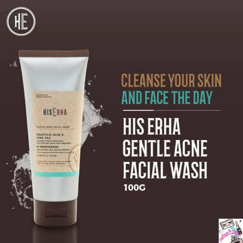 ☃Cutezz_Ching1☃HisErha Gentle Acne Facial Wash 100ml