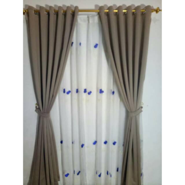 Gorden blackout polos coklat susu