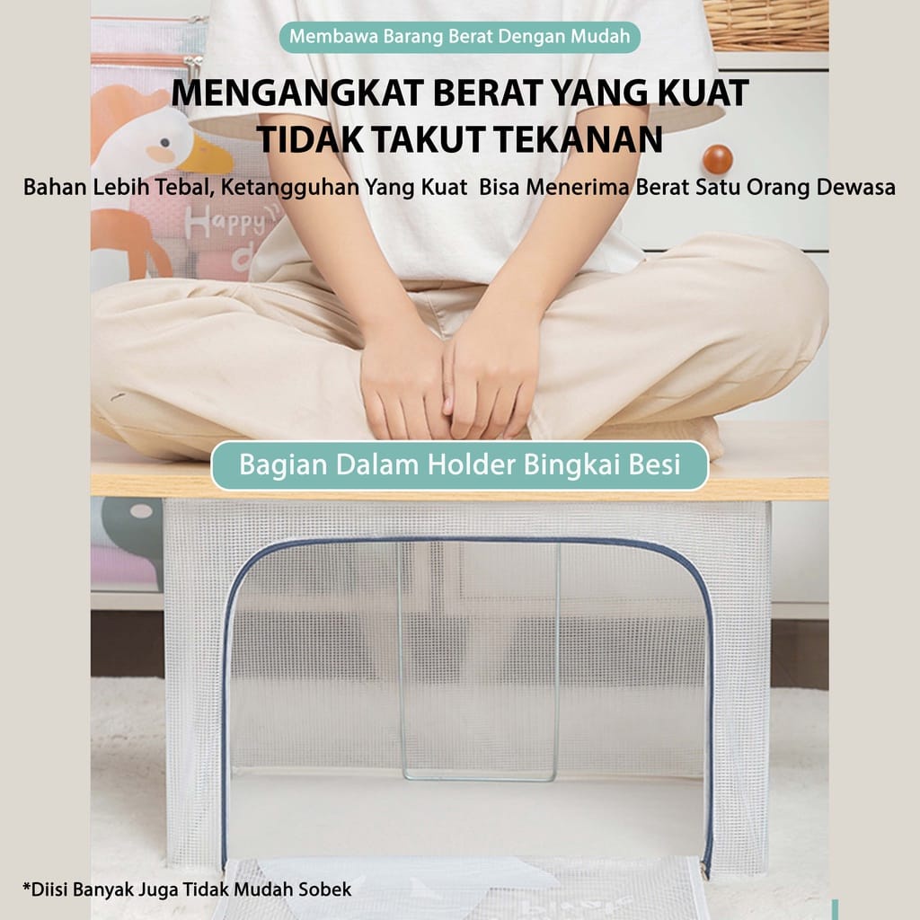 VS BG - Lipat kotak penyimpanan pakaian serbaguna mainan box tahan lembab storage box baju besar organizer