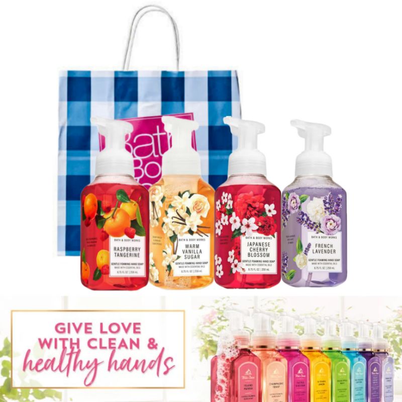 BBW FRENCH LAVENDER RASPBERRY TANGERINE JAPANESE CHERRY BLOSSOM WARM VANILLA SUGAR GIFT SET PAKET BATH &amp; BODY WORKS