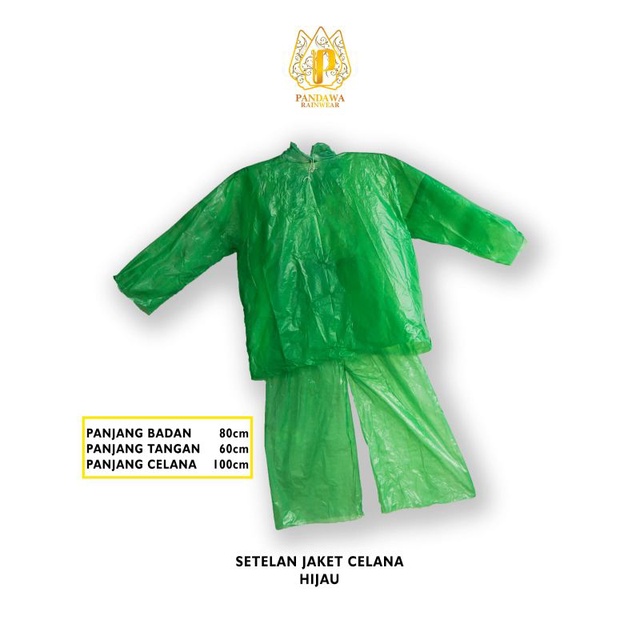 Jas Hujan Plastik HDPE Setelan Jaket Celana Grosir Murah