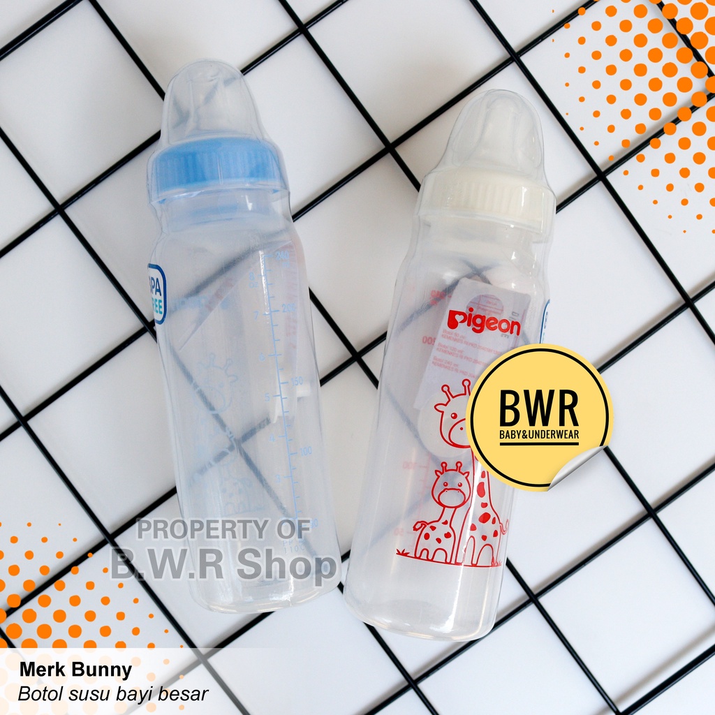 Botol PIGEON 240ml / 120ml / 60ml Set Botol Susu Bayi BPA Free Higienis || Bwr IX