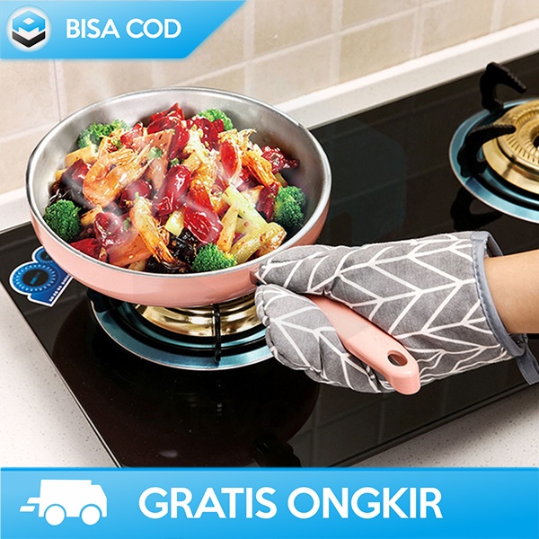 SARUNG TANGAN MASAK COOKING HAND GLOVE KATUN HEAT RESISTANT 24.5X15CM