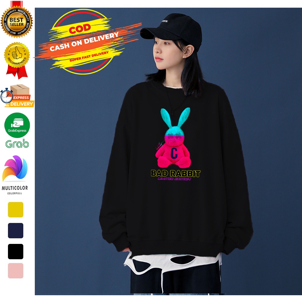 🅳🅵 Sweater Bad Rabbit | Sweater Wanita &amp; Pria Hits Viral | Original Untitres | Dhea Fashion