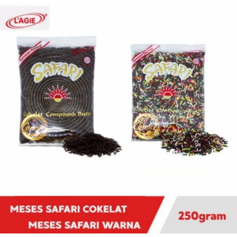 lagie meses coklat safari 250gr / warna / meises