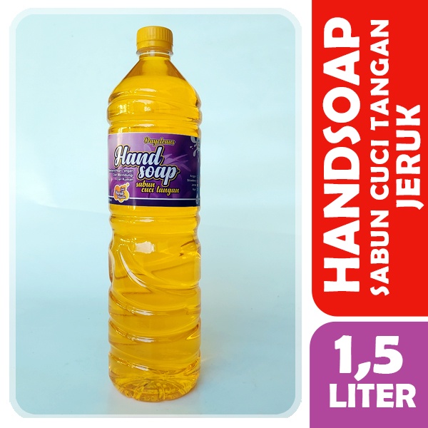 Handsoap Hand Wash 1500ml atau Sabun Cuci Tangan 1,5liter (STRAWBERRY - JERUK - APEL - ANGGUR)