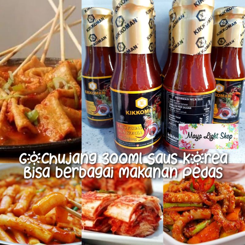 gochujang 300ml kikkoman saus kimchi topoki topokki toppoki pasta cabe sambal korea halal